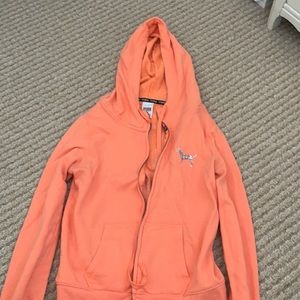 Pink zip up sweatshirt . Worn twice. Feels so warm and fuzzy!